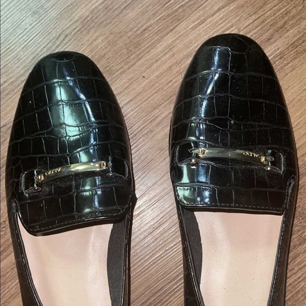 aldo black slip on flats never worn size 8.5